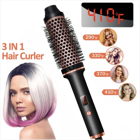 Portable 2-in-1 Hair Curler & Straightening Comb