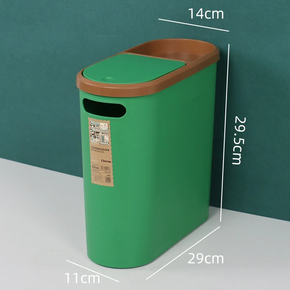 Press-Type Bounce Lid Trash Can