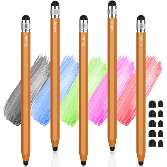 Stylus Pen for Touchscreen Set, Sensitivity and Hexagonal Metal Barrel, Compatible with iPhone/iPad/Andriod Tablets, Suitable for All Universal Touchscreen Devices 2 Pcs with 4 Tips