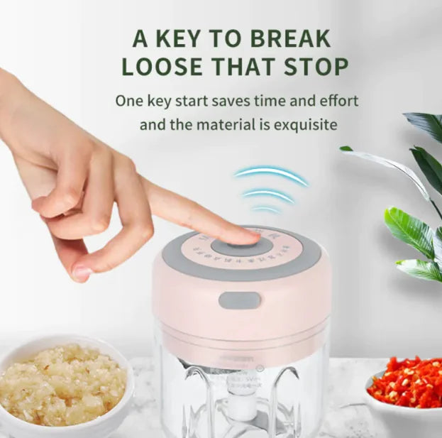 Mini Electric Garlic Chopper & Grinder